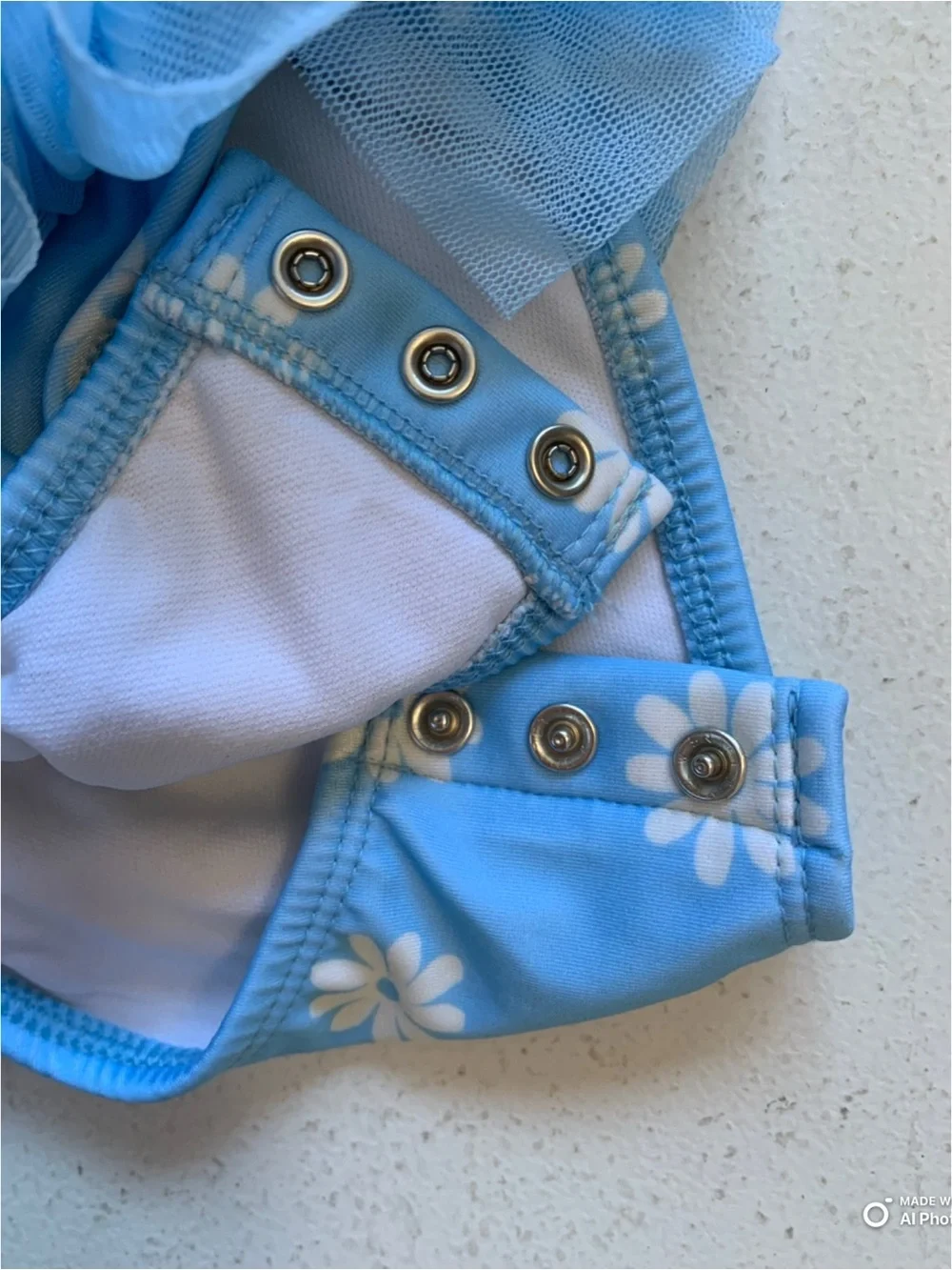 Cat & Jack Girls Blue Flower Tutu One Piece Swimsuit Size 18M NWOT Beach Vacatio